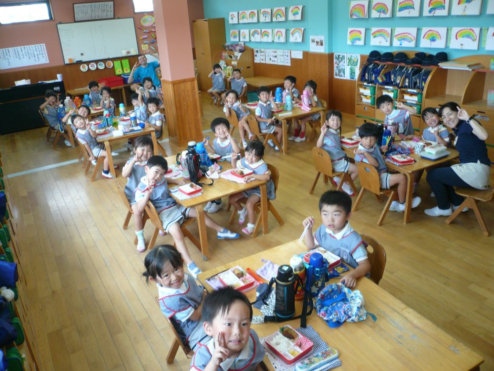 年長英語参観&キャンプ説明会・ひまわり組ごほうび・幼稚園見学会&キッズ体操受付のお知らせ(田嶋・牛之濱)