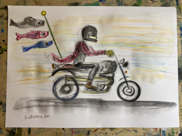kei先生よりお絵描き動画~バイクとこいのぼり~&お知らせ!