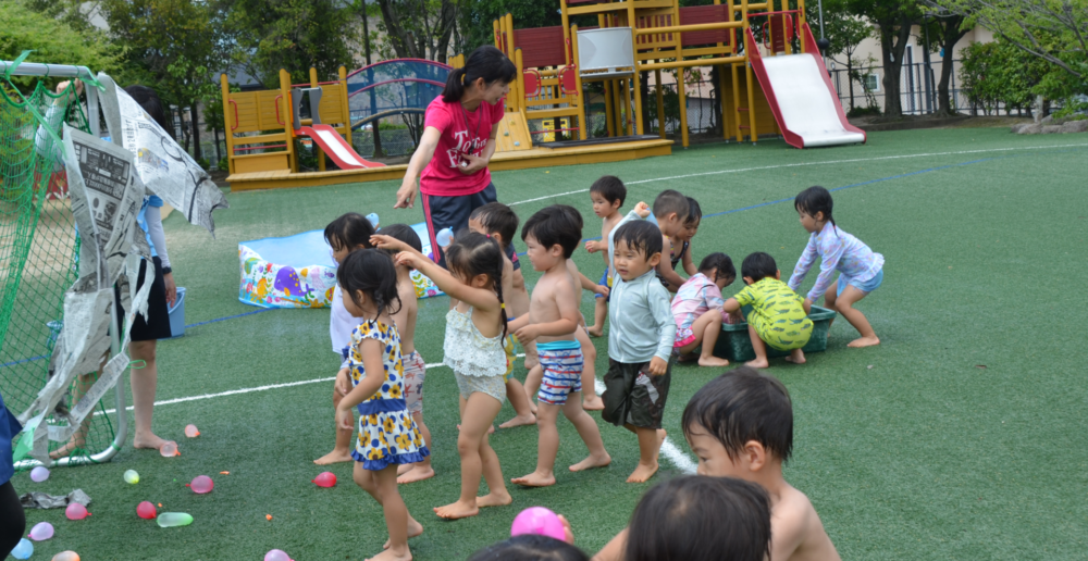 最後の水遊び!(石井)