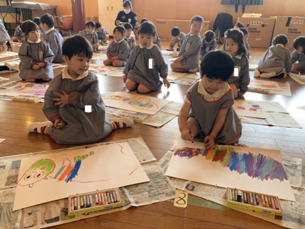 最後の絵画教室&プレクラス3(水嶋&園長)
