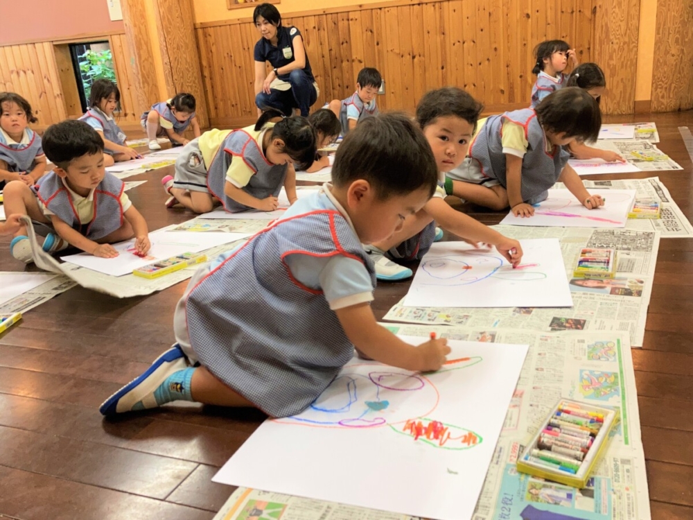 初めての絵画教室・puppy cafe~整いました(假水・森川)