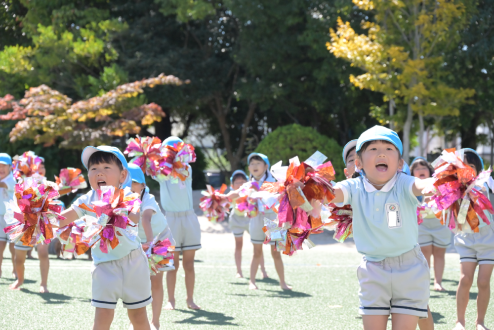 年長マーチングごっこ＆異年齢保育（假水）