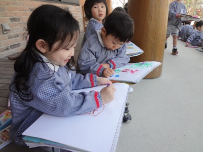 写生をしました&テレビデビュー☆くすの木幼稚園の先生来園!【石丸・河津】
