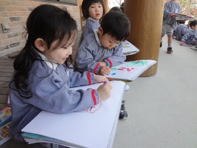 写生をしました＆テレビデビュー☆くすの木幼稚園の先生来園！【石丸・河津】